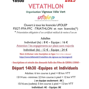 Vétathlon de Vignoux sur Barangeon (Cher)